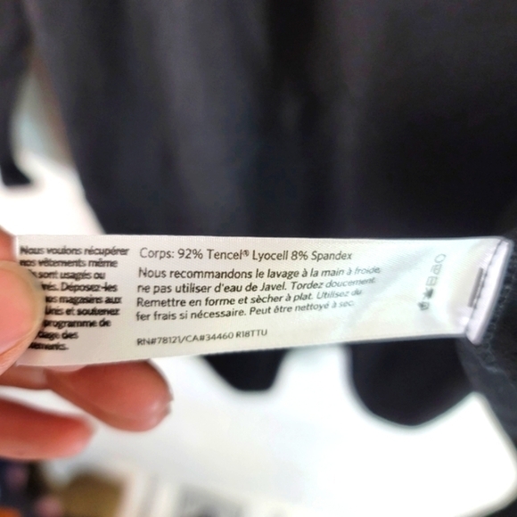 EILEEN FISHER BLACK LONG SLEEVE TUNIC BLOUSE, SZ LARGE/EXTRA LARGE - Picture 5 of 10